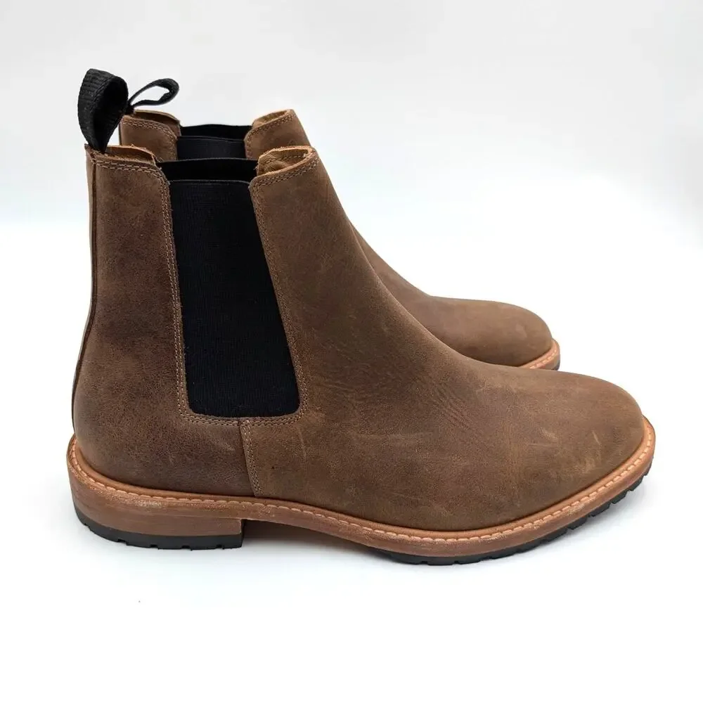 Nisolo Marco Everyday Chelsea Ankle Boots Men's Tobacco Size US10 EU43